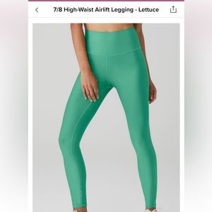 ALO yoga 7/8 airlift leggings- lettuce